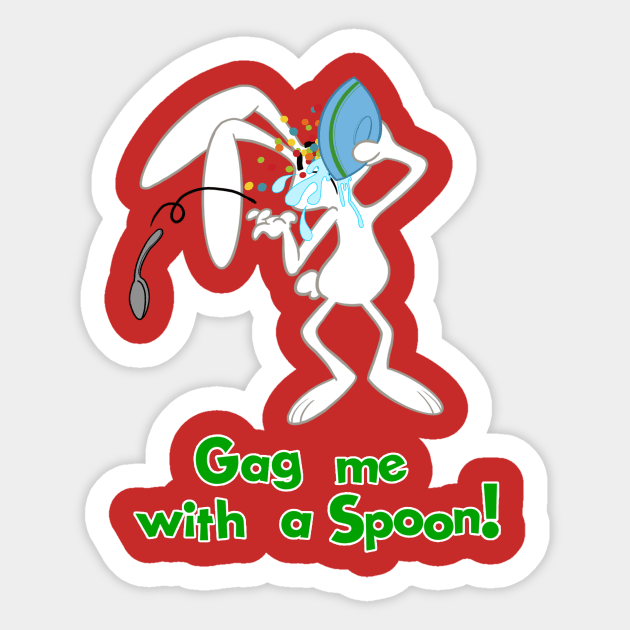 Gag me with a spoon Sticker by TechnoRetroDads